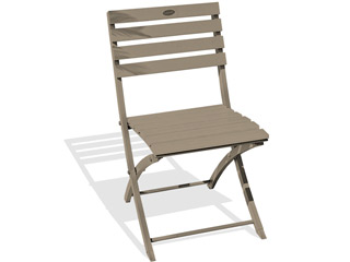Image Chaise pliante MARIUS en aluminium Beige