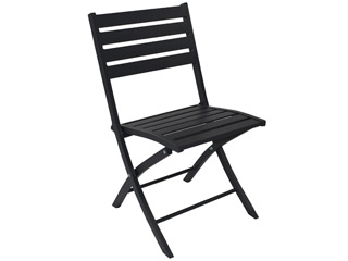 Image Chaise pliante MARIUS en aluminium Gris anthracite