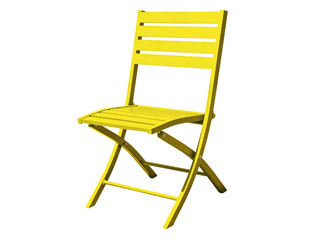 Image Chaise pliante MARIUS en aluminium Jaune