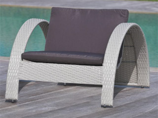 Image Bain de soleil PORTOVECCHIO Swing resine tressee Gris