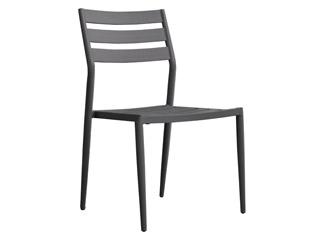 Image Chaise de jardin empilable GABIN aluminium gris anthracite