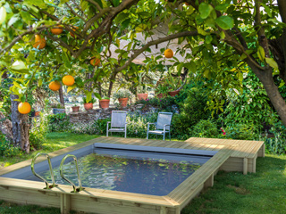 Image Piscine bois hors-sol BWT myPOOL Urbaine PREMIUM 4.20x3.50m avec filtre a sable