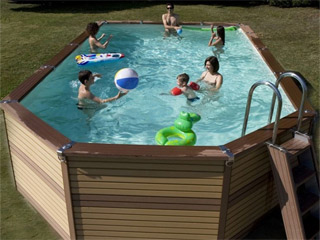Image Kit piscine hors-sol AZTECK Mixte 4.00 x 7.30m