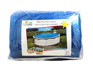 Image Couverture d'ete a bulles Garden Leisure piscine hors-sol 3.65X7.31m