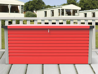 Image Coffre de rangement Trimetals PATIO BOX Rouge 1,46m²