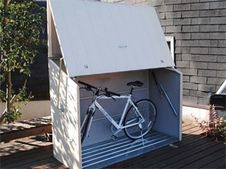 Image Abri a velos SESAME Trimetals Creme 1,41m² + plancher metal