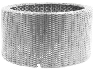 Image Decowall WICKER VII gris Ubbink pour bassin fontaine de jardin Ø68cm