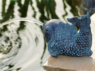 Image Gargouille de jardin PETIT POISSON Ubbink H22 cm