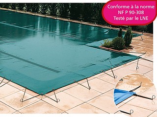 Image Couverture d'hivernage opaque piscine WALU FIX Walter Vert/beige