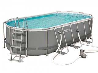 Bestway - Kit piscine Bestway Power Steel Frame Pools ovale 549x274x122cm filtration cartouche