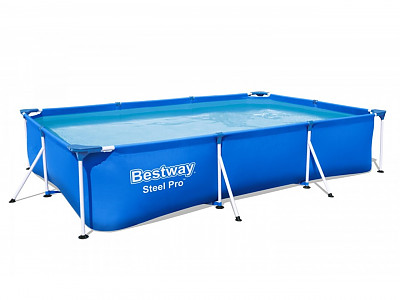 Image Piscine hors-sol tubulaire Bestway DELUXE SPLASH FRAME POOL rectangulaire 300x201x66cm