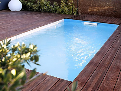 Image Piscine bois Ubbink SUNWATER rectangulaire 300x555x140cm liner beige