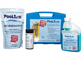 PoolSan - Kit d'entretien complet Poolsan sans chlore piscine 5-20m³