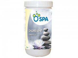 Image Chlore lent spa OCEDIS gamme O SPA pastilles 20g pot 1kg
