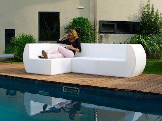 Image Angle lumineux de divan PROLite Loon LOONGE 96x96x71cm pour piscine et jardin