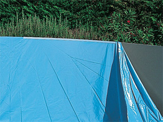 Image Liner overlap AQUABLUE Aqualux bleu 20/100eme piscine ronde 3.0m x 0.9m