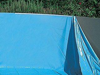 Image Liner overlap AQUABLUE Aqualux bleu 45/100eme piscine ovale 5.5 x 3.7 hauteux max 1.22m
