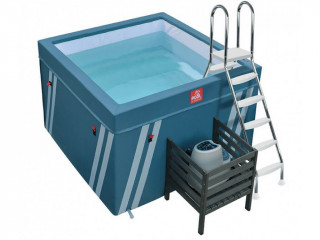 Image Bassin Waterflex Fit's Pool avec velo aquatique Happy Bike Orange