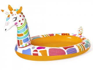 Image Piscine pataugeoire gonflable pour enfants Bestway ronde GROOVY GIRAFE jet d'eau