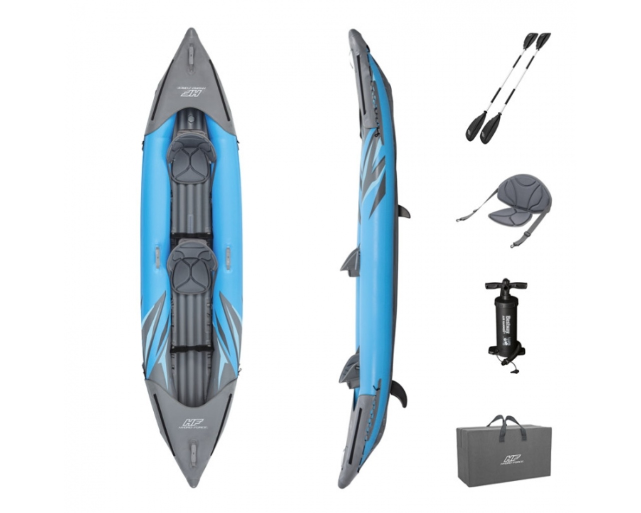 Kayak gonflable 2 places Surge Elite 3,82 m HydroForce