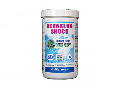 Image Traitement Mareva chlore choc REVAKLOR SHOCK pastilles 20g pot 1kg