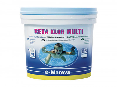 Image Traitement Mareva REVA KLOR MULTI Galet 250g multifonctions 10kg 88,71% ATCC