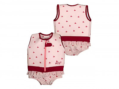 Image Maillot de bain flottant enfant PLOUF Cerise Rose poudre fille 6 ans (21/24kg)