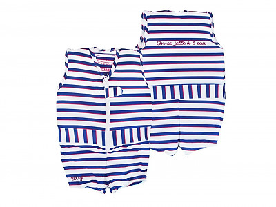 Image Maillot de bain flottant enfant PLOUF Mariniere Blanc garcon 4 ans (17/19kg)