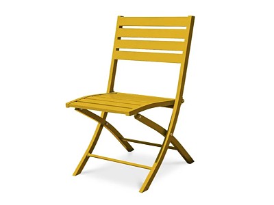 Image Chaise de jardin pliante MARIUS en aluminium jaune moutarde DCB Garden