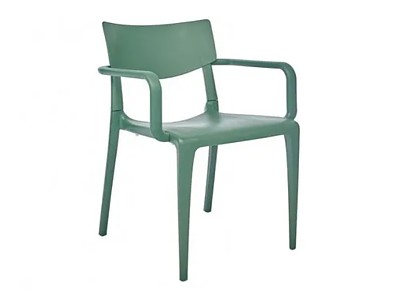 Image Fauteuil de jardin empilable TOWN en polypropylene vert DCB Garden