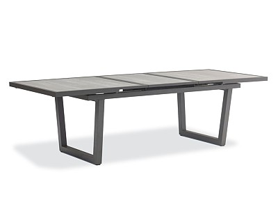 Image Table de jardin OLHOS 191/251x95cm aluminium gris fonce extensible DCB Garden