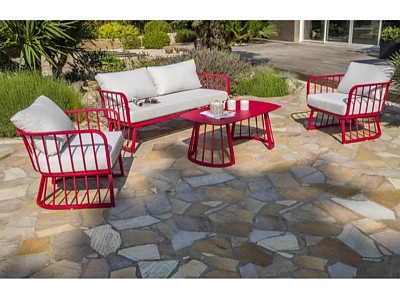 Salon de jardin alu et acier City Garden