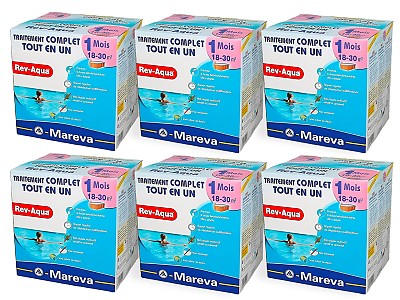 Image Pack 6 mois traitement Mareva REV-AQUA 4 en 1 piscine 18 a 30m³