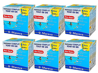 Image Pack 6 mois traitement Mareva REV-AQUA 4 en 1 piscine 30 a 60m³