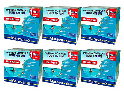Image Pack 6 mois traitement Mareva REV-AQUA 4 en 1 piscine 60 a 90m³