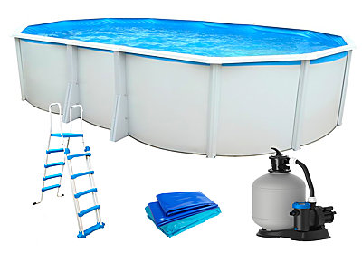 Image Piscine hors-sol acier Toi IBIZA Prestige ovale 640X366X132cm filtre a sable