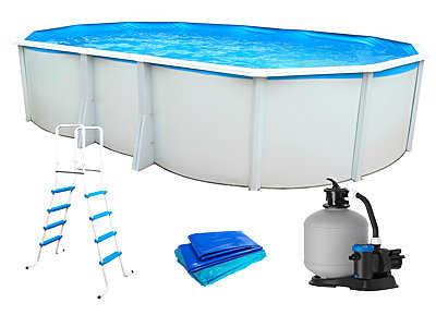 Image Piscine hors-sol acier Toi IBIZA ovale 640X366X132cm filtre a sable