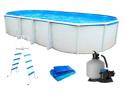 Image Piscine hors-sol acier Toi IBIZA Prestige ovale 915X457X132cm filtre a sable
