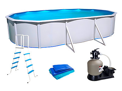 Image Piscine hors-sol acier Toi PRESTIGIO ovale 640x366x132cm filtre 8.5m3/h + liner 60/100