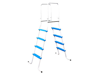 Image Echelle piscine HAUTE Toi 2x4 marches avec main courante hauteur 190cm