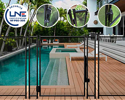 Barrière Securipool filet démontable