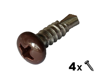 Image Lot de 4 vis Inox MARRON CHOCOLAT Poteau Securipool barriere piscine