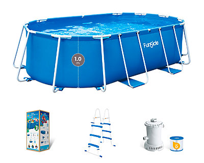 Image Piscine tubulaire Funsicle ovale 4.24 x 2.50 x 1.00 m