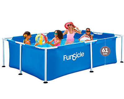 Image Piscine tubulaire Funsicle rectangulaire 2.13 x 1.52 x 61cm