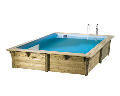 Image Piscine Ubbink bois Azura 300 x 300 x H 126 cm liner Bleu avec filtre a sable