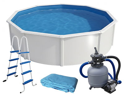 Image Piscine hors-sol acier TOI MALLORCA ronde Ø 3.50 x 1.20m laque blanc