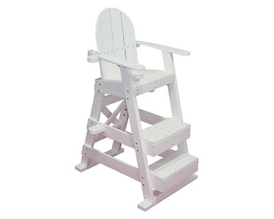 Image Chaise maitre-nageur Hexagone Hexa Chair 4 marches polypropylene 125 x 168 x 210 cm blanc