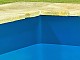 Liner uni bleu overlap PROCOPI 35/100eme piscine hors-sol ronde 4.58m x 0.9m