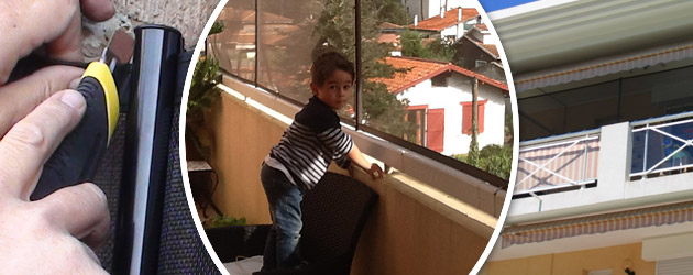 Protection balcon antichute enfant CLOBALCON hauteur 105cm largeur et  coloris au choix