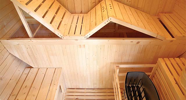 Sauna a vapeur d'exterieur GAIA BELLA 3 places - Technologies et équipements du sauna à vapeur d'extérieur GAIA BELLA de Holl's